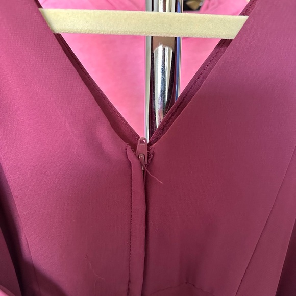 David’s Bridal Chiffon Surplice Tank Junior Bridesmaid Dress - Picture 7 of 7